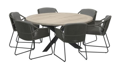 4seaons outdoor accor dining mid grey tuinset